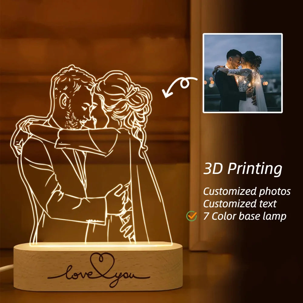 Personalized 3D Photo Lamp