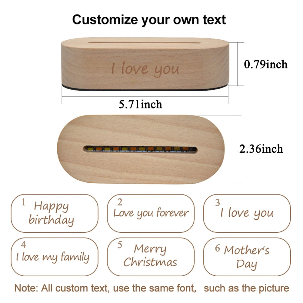 Personalized 3D Photo Lamp